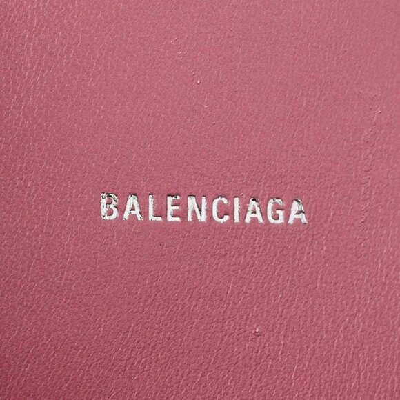 Balenciaga Sweet Pink Metallic Coated Canvas Hourglass XS Top Handle Bag - Picture 7 of 10